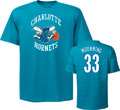 Alonzo Mourning Teal Majestic Hardwood Classic Name and Number 