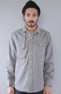 Under Two Flags The Flap Buttondown Shirt in Heather Grey  Karmaloop 