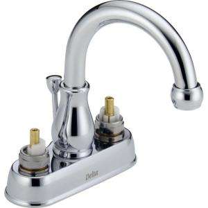 Orleans 4 In. Centerset 2 Handle High Arc Bathroom Faucet in Chrome 