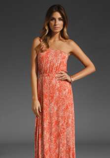 RACHEL PALLY Athens One Shoulder Maxi in Tomato Snake at Revolve 