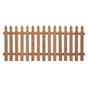 In. X 4 In. (42 In. X 8 Ft.) Cedar Spaced French Gothic Fence Panel 