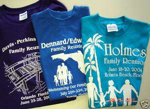 Family Reunion Shirts Custom Printed Qty 144  