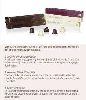50 Ltd Ed. CHERRY, VANILLA, & DARK CHOCOLATE Nespresso Capsules / Pods 