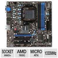 MSI 760GM E51(FX) AMD 760 Motherboard   Micro ATX, Socket AM3+, AMD 