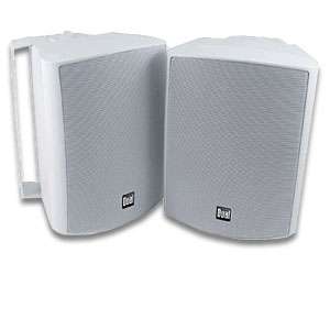 DUAL LU53PW Indoor Outdoor Speakers   Pair, 5.25 Woofer, 3 Way, White 