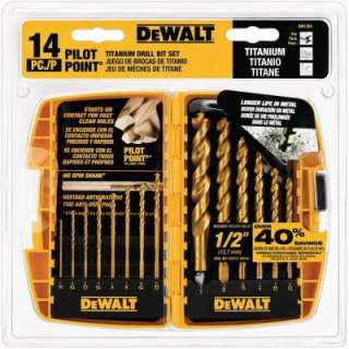 DEWALT 14 Piece Titanium Drill Bit Set DW1354  