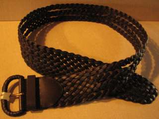 New Womens Merona Thick Braided Leather Belt 490610617475  