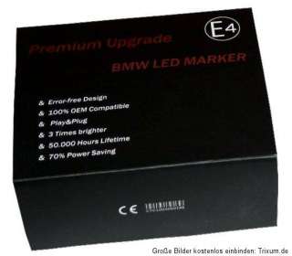   3er. E90 E91 6W Power LED SMD Angel Eyes Standlicht Xenon Weiss 8000K