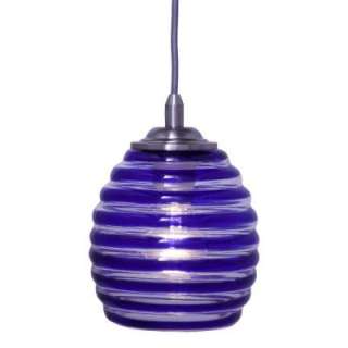 Home Decorators Collection 1 Light Blue Swirl Pendant 25380 71 at The 