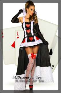Fashing/Kostüm Petticoat KLEID ALICE Spielkarte SML♥  