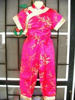 Asia Kinder China/Japan Anzug/Kostüm Pink Gr.110 116  