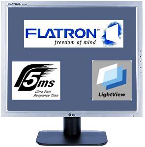 LG Flatron L1918S 48,3 cm (19 Zoll) SVGA TFT Monitor VGA (Kontrast 700 