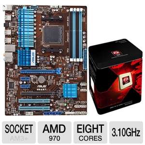 ASUS M5A97 AMD 970 Socket AM3+ Motherboard and AMD FX 8120 3.10 GHz 