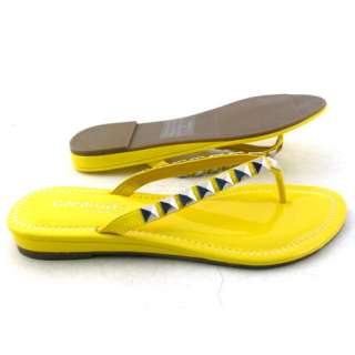 SZ 7 WOMENS SHOES COCONUTS POPSICLE SANDLES NEW YELLO  