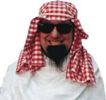 Kostüm Araber Bart Sonnenbrille Tuch Scheich Scheichkostüm Orient 
