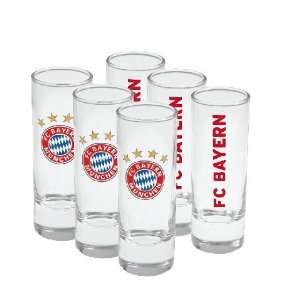 FC Bayern München Schnapsglas 6er Set  Sport & Freizeit