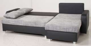   Eck Couch/Sofa Materialmix mit Schlaf Funktion und Bettkasten #Billy