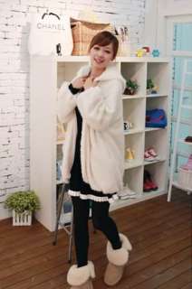 New Women Sweet Korean Fashion Down Cardigan Jacket Coat White K069 