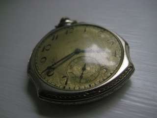 Antique Elgin 15 Jewel Pocket Watch w/ Fancy Shape Case  