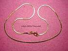 14k SOLID GOLD CHAIN 24 FLAT BOX 1.30mm. 5.14gr. MADE IN ITALY