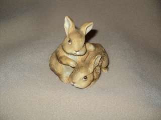 HOMCO Porcelain Baby Bunny Rabbits #1455 Figurine  