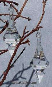 12 CLEAR CRYSTAL DROP ORNAMENT PARTY HOME DECORATIONS  