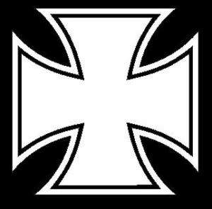 Aufkleber Iron Cross Eisernes Kreuz 20 cm WEIß  