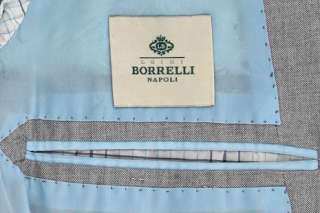 New $3600 Borrelli Gray Suit 44/54  
