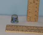 FLORAL Hand Painted THIMBLE   M Stines   80/5000
