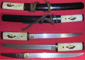   Antique Signed Japanese Dagger / Knife / Tanto Aikuchi   Samurai Sword