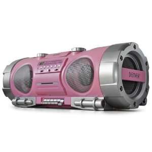 Ghettoblaster Denver TCD 86 Kassette Mikrofon pink rosa  