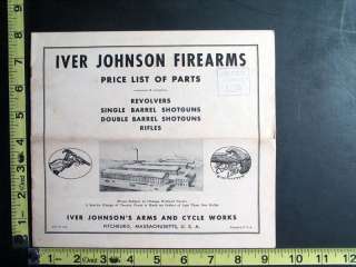   Johnson Firearms Revolvers Shotguns Rifles Price List of Gun Parts