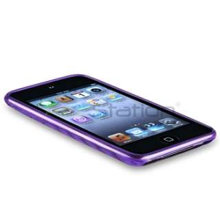 DIAMOND TPU RUBBER GEL SOFT COVER CASE+SCREEN GUARD FOR IPOD TOUCH 4 