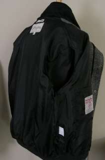 Harris Tweed Peregrine Bomber Zipper Jacket Gray Herringbone England L 