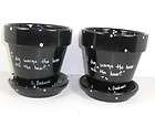 Philosopots Flower Pots Dog Theme Black Ceramic  