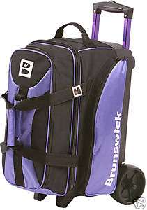 Brunswick Flash Purple/Black 2 Ball Roller Bowling Bag  