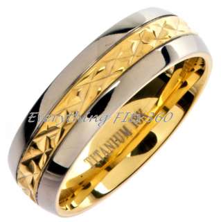   *Grade 5* Titanium Wedding Ring Band Comfort Fit 7mm Size 14  