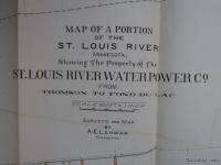 1888 St Louis River Water Power Co Report Minnesota Map  