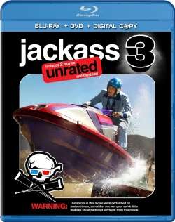 Jackass 3 Blu ray/DVD *NEW* Includes 4 sets 3D glasses 097361160047 