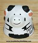   domed people thimble jalisco mexico hand painted spotted cow