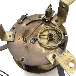 French Antique 19th   BIG SIZE VINEYARD WALL CLOCK MOVEMENT & Bell 