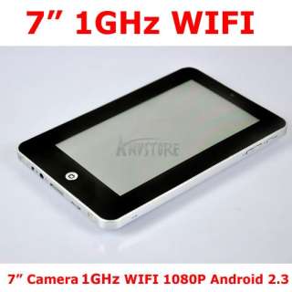 Inch 4GB Android Touchscreen 2.3 1GHz 720P Touch Tablet PC MID Wifi 