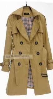 NEW Womens Double breasted Trench Coat/Jacket #GF032  