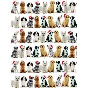 Geschenkpapier Weihnachten mit Anhänger   Merry Christmas Dogs 