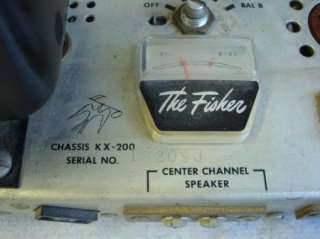 vintage Fisher KX 200 vacume tube master control amplifier 1962  