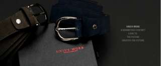 New Mens Fantastic Casual Buckle Belt, Calf Suede + Genuine 
