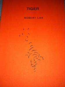 lot of 2 *ROBERT LAX* POETRY BOOKS ~ SNOW FLAKE & TIGER  