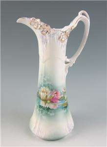 Prussia ICICLE TANKARD REFLECTING WATER LILIES Ewer Pitcher RS 