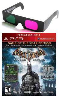 Batman Arkham Asylum Game of the Year + 3D Glasses PS3 NEW  