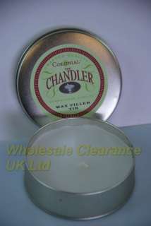 WHOLESALE COLONIAL SCENTED WAX FILLED TIN CANDLE  
